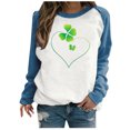 thumbnail image 1 of QIPOPIQ T-Shirts à Manches Longues à Col Rond pour Femmes T-Shirts de la Saint-Patrick T-Shirts Amples pour Dames T-Shirt Imprimé Trèfle T-Shirt Vert Porte-Bonheur Haut T-Shirt à Col Rond T-Shirts de la Saint-Patrick Offres, 1 of 4