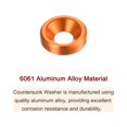thumbnail image 4 of Unique Bargains Lot de 30 Rondelles à Encastrer M3 en Alliage d'Aluminium Anodisé pour Finition, Orange, 4 of 4