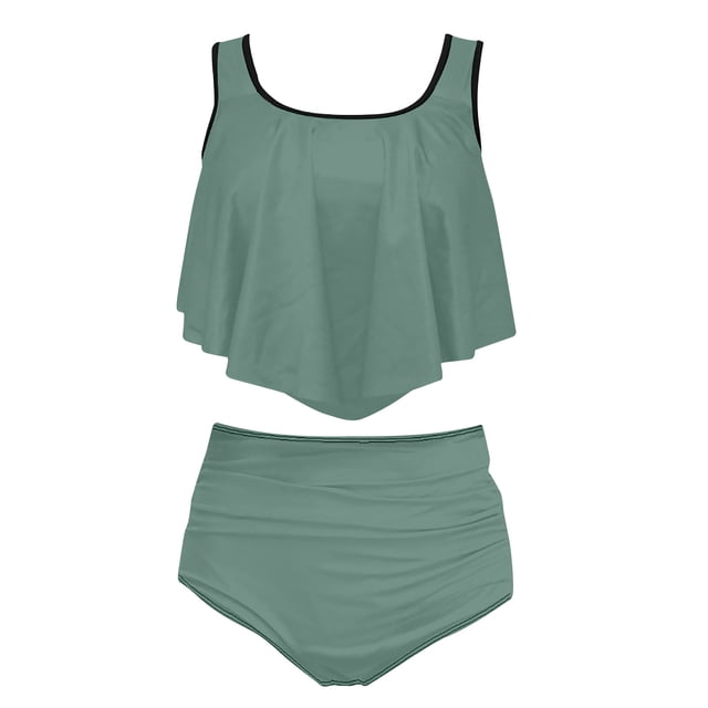 LSLJS Ensemble de Maillot de Bain Bikini à Volants pour Femmes, Ensembles de Bikini pour Femmes