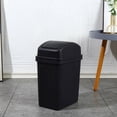 thumbnail image 3 of Jubipavy Rectangular Trash Can Household Garbage Cans Living Room Kitchen Seam Thickened Shaking Lid Press Large Capacity Plastic Cream Wind With Lid Garbage Cans, 3 of 3