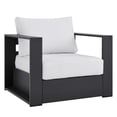 thumbnail image 3 of Modway Tahoe Fauteuil d'Extérieur pour Patio en Aluminium Enduit de Poudre, Gris Blanc, 3 of 8