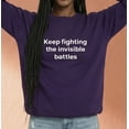 thumbnail image 2 of "Keep Fighting the Invisible Battles" -Premium Crewneck Sweatshirts, 2 of 6