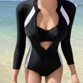 thumbnail image 5 of Maillot de Bain une Pièce à Manches Longues pour Femmes avec Fermeture Éclair, Protection anti-UV 51, 5 of 5