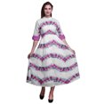 thumbnail image 1 of Bimba Robe Longue Décontractée d'Été Maxi Sans Manches à Fente avant Imprimée Teinture sur Nœuds pour Femmes - X-Grand, 1 of 5
