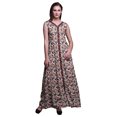 thumbnail image 1 of Bimba Robe Longue Décontractée d'Été Sans Manches à Fente avant Imprimée pour Femmes - X-Grand, 1 of 1