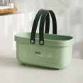 thumbnail image 1 of TopLLC Closet Organizers and Storage Hollow Out Desktop Storage Basket Dispenser Container Portable Shower Caddy Basket Bathing: Plastic Storage Basket With Handle Portable Box Organizer on Clearance, 1 of 2