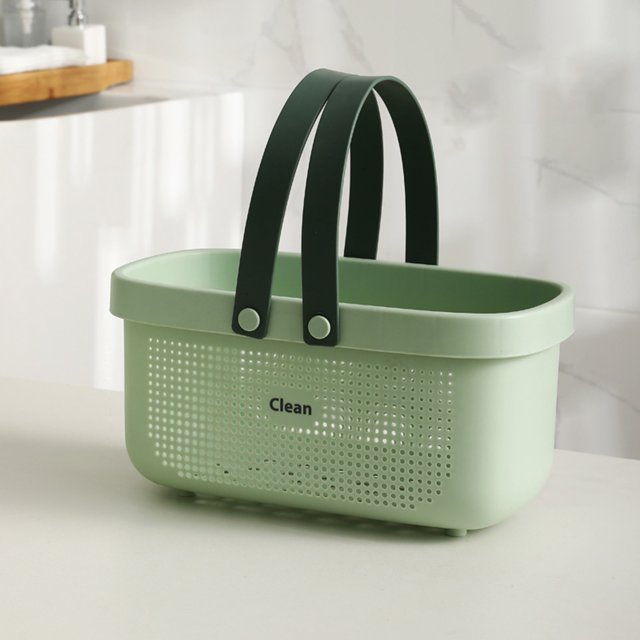 TopLLC Closet Organizers and Storage Hollow Out Desktop Storage Basket Dispenser Container Portable Shower Caddy Basket Bathing: Plastic Storage Basket With Handle Portable Box Organizer on Clearance