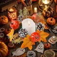 thumbnail image 4 of SLYNSHome Halloween Candle Rings Artificial Maple Leaf Mini Wreath Candle Holder Fall Autumns Thanksgiving Party Decoration, 4 of 7