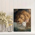 thumbnail image 2 of Lion And Lamb Sleeping Canvas Wall Art 15.75x11.81 Inches, 2 of 8