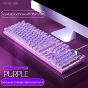 TIMIFIS Keyboard Gaming Keyboard USB Wired Floating Keyboard, Ergonomic Water-Resistant Mechanical Feeling Keyboard, Ultra-Slim Rainbow LED Backlit Keyboard For Desktop, Compute Gift