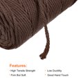 thumbnail image 3 of Unique Bargains Cotton Rope Twine String Twisted Braided Cord, Brown 100m/109 Yard for Wall Hanging, Macrame Knotting, 3 of 7