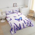 thumbnail image 4 of Ensemble de Literie Simple Papillon Violet pour Filles Enfants, Ensemble de Couette Lavande Violet, Literie Papillon de Rêve, Ensembles de Couette, Insert de Couette Floral Rustique de Ferme pour Garçons Ados, Courtepointe à Thème Romantique, 4 of 7