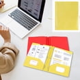 thumbnail image 4 of Yellow Plastic Folders With Pockets Heavy Duty Pocket Folders Letter Size File Folders For Documents Office School, 4 of 5