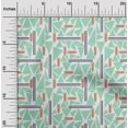 thumbnail image 1 of oneOone Cotton Poplin Fabric Triangle & Line Geometric Â Printed Craft Fabric BTY 56 Inch Wide, 1 of 4