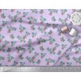 thumbnail image 3 of Soimoi Poly Georgette Tissu Feuilles & Rose Imprimé Floral 1 Yard 42 Inch Wide, 3 of 3