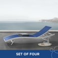 thumbnail image 2 of Modway de 4 Chaises Longues de Patio Extérieur Glimpse, Blanc, 2 of 9