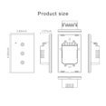 thumbnail image 3 of Riwcyla WiFi Panel Switch Home Smart Switch Panel LED Indicator Light Tempered Glass Panel Light Switch Work with App Wall Smart Switch, 3 of 6