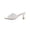 White, variant on Tauxra Women's Casual Low Heel Sandals, Comfortable Textured Knit Mules with Stable Block Heel, Open Toe and Slide on Design for Everyday Wear