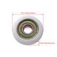thumbnail image 3 of BQLZR 4pcs Ball Bearing Pulley Round Wheel 8x30x8.5mm Load 87KG White, 3 of 3