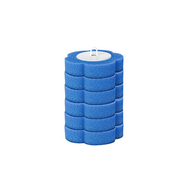 Transemion Disposable Toilet Brush Head For Fast Effective Bathroom Cleaning Storage Blue Brush Head 6PCS