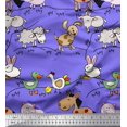 thumbnail image 1 of Soimoi Cotton Voile Fabric Bird & Animals Cartoon Decor Fabric Printed Yard 56 Inch Wide, 1 of 3