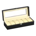 thumbnail image 2 of 2/3/4/5/6 Slots Wrist Watches Jewelry Display Storage Organizer Leather Box Case, 2 of 8