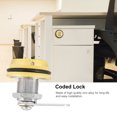 thumbnail image 3 of Password Mailbox Cabinet Lock 3-Digit Password Lock, Password Lock, Easy Installation Wooden Cabinet for Mail Box Staff Cabinet Home Locker Factory Gold,Cyan,Black Ruthenium, 3 of 8