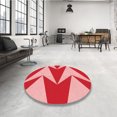 thumbnail image 4 of Ahgly Company Machine Washable Indoor Rectangle Transitional Pastel Pink Area Rugs, 5' x 7', 4 of 7