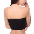 thumbnail image 4 of Double Layers Plus Size Strapless Bra Bandeau Tube Removable Padded Top Stretchy, 4 of 4