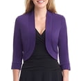 thumbnail image 1 of Women Shrug Open Front Bolero Cardigan Short Sleeve Cropped Sweater Jacket Plus Size, 1 of 7