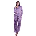 thumbnail image 1 of Moomaya Long Sleeve Shorts Pajama Set For Women Satin Button Pajamas For Women, 1 of 6