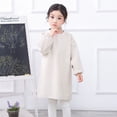 thumbnail image 2 of Girls Tops Tees & Shirts Kid Art Smock Solid Color Apron for Children Printed Artist Painting Aprons Smocks With Long Sleeve for Kids, 2 of 3