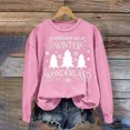 thumbnail image 1 of Qertyioot Pull d'Hiver Mode Femme Imprimé de Noël, Manches Longues Col Rond Chaud Ample Tendance Hauts Tricotés, 1 of 4