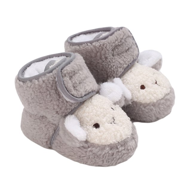 SUNSIOM Baby Snow Boots, Soft Sole Cartoon Sheep Non-Slip First Walker Shoes Infant Winter Boots