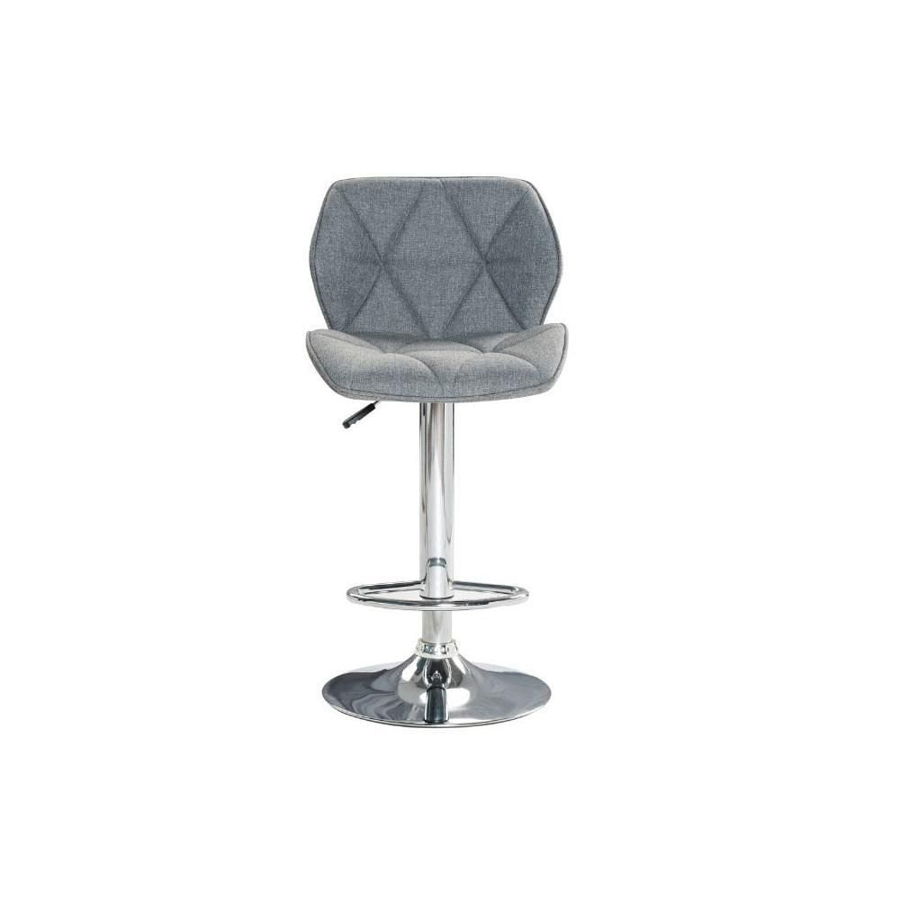 Heavenly Collection Tissu Gris Tabouret Réglable