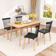 thumbnail image 2 of Gymax Set of 4 Windsor Dining Chairs Dining Chairs w/ Spindle Backs & Curved Seats Blsck, 2 of 9