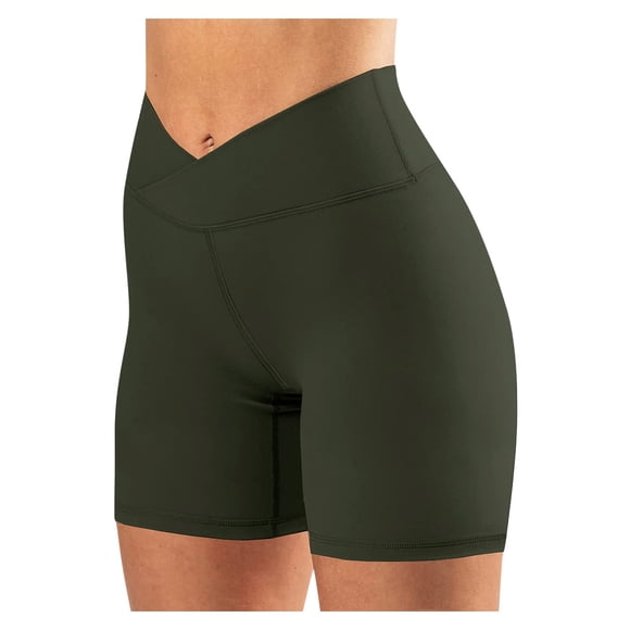 Ketyyh-chn99 Workout Outfits for Women 2024 Yoga Clothes Women Workout Shorts Scrunch Gym Shorts Seamless Yoga Sweatpants Army Green,L