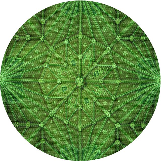 Ahgly Tapis d'Intérieur Lavable en Machine Carré Vert Émeraude Profond, 3 Pieds Carré