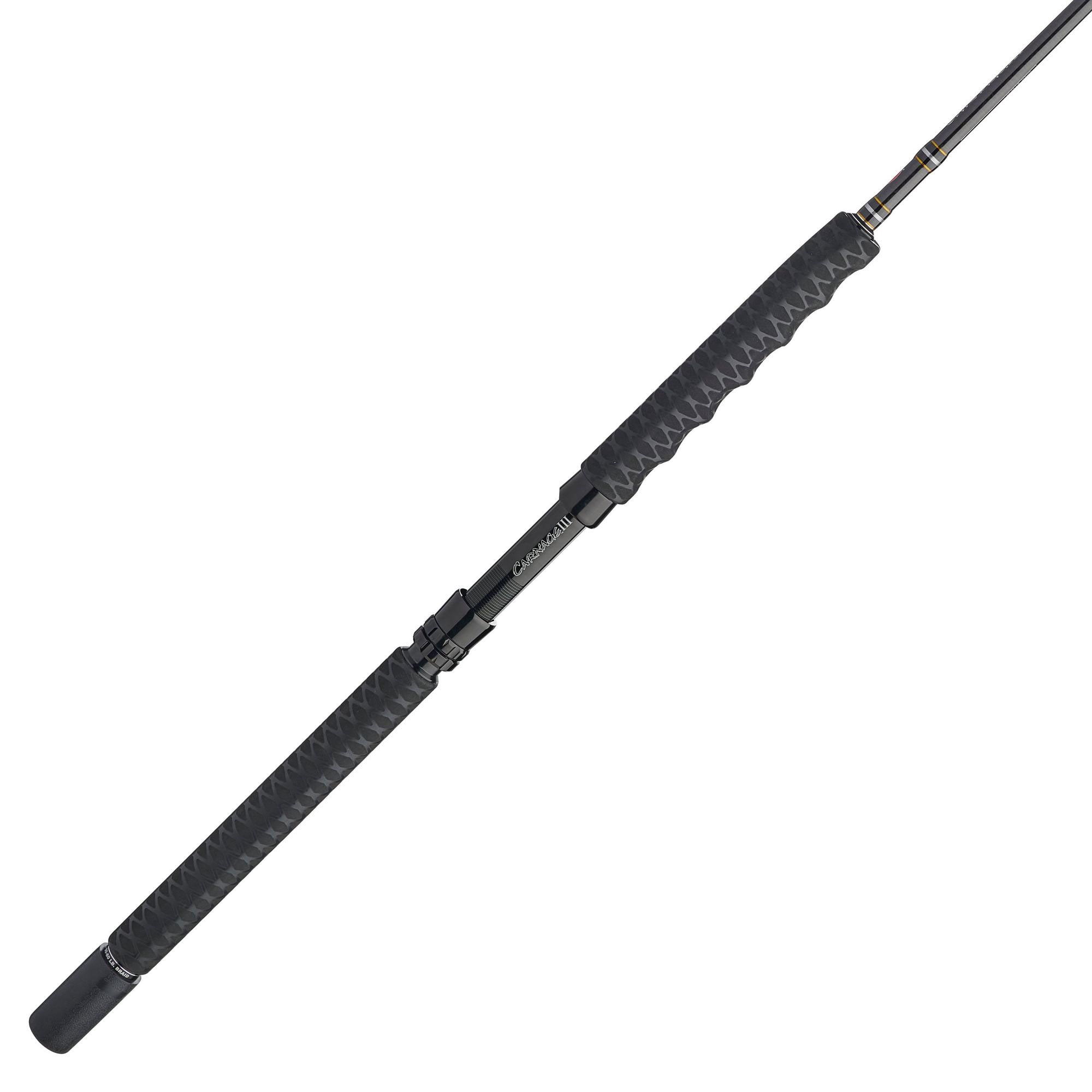 Penn Carnage III Boat Conventional Casting Fishing Rod, 6’6", Loads 50 – 100 Lbs, Black