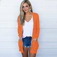 thumbnail image 4 of Cardigan à Manches Longues pour Femmes, Cardigan d'Automne à devant Ouvert avec Poches, Duster Décontracté, Chandail Cardigan Léger, 4 of 7
