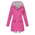 thumbnail image 1 of Yuyuzo Manteau de Pluie pour Femmes à Manches Longues, Léger, à Capuche, Imperméable, Actif, Extérieur, Veste de Pluie, 1 of 6