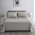 thumbnail image 4 of Marina Decoration 600 Thread Count Ultra Soft Deep Pocket Hotel Standard Solid Bedding Long Staple Percale Cotton All Season Sheet Set with Pillowcase, 4 of 7