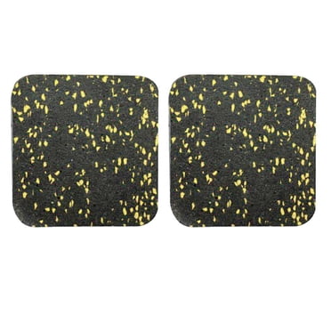 jinwen 1 Pair Thickened Treadmill Noise Absorption Mat Rubber Yoga Home Workout Mat Yellow