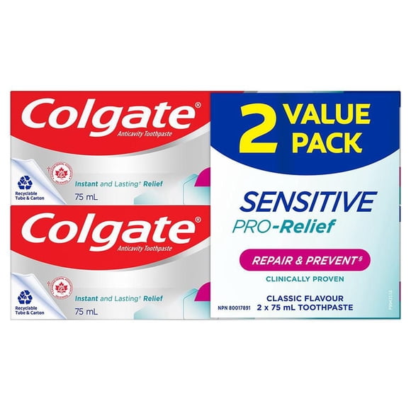 Colgate Sensible Pro-Relief Répare & Prévient Dentifrice Format Économique 2x75ml