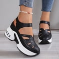 thumbnail image 2 of Womens Platform Wedge Gladiator Sandals Summer Fall Leather Closed Toe Hidden High Heel Fisherman Work Shoes, 2 of 7