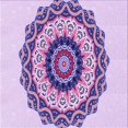 thumbnail image 1 of Ahgly Company Tapis d'Intérieur Lavable en Machine Carré Transitionnel Fleur Rose, 6 Pieds Carré, 1 of 7