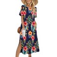 thumbnail image 1 of Ovzne Robes d'Été pour Femmes 2025 Robe de Plage Robe Unie Ample Décontractée Mode Robe à Manches Longues Robe à Col à Manches Longues pour Femmes Robe de Printemps à Manches Longues Imprimée Liquidation, 1 of 6