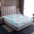 thumbnail image 3 of Erosebridal Pink Peach Sheet Set Twin, Kawaii Rabbit Bedding Sets Twin Size, Bunnies Room Decor 3pcs, 3 of 6