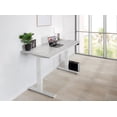 thumbnail image 1 of EFFYDESK Home Electric Height Adjustable Home Office Computer Standing Desk - (70"×29") Oak White on White Frame, 1 of 1