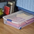 thumbnail image 5 of Sterilite 47 Liter Wheeled Latch Box, Small Clear Plastic Storage Bin with Lid, Blue Latch, 5 of 5